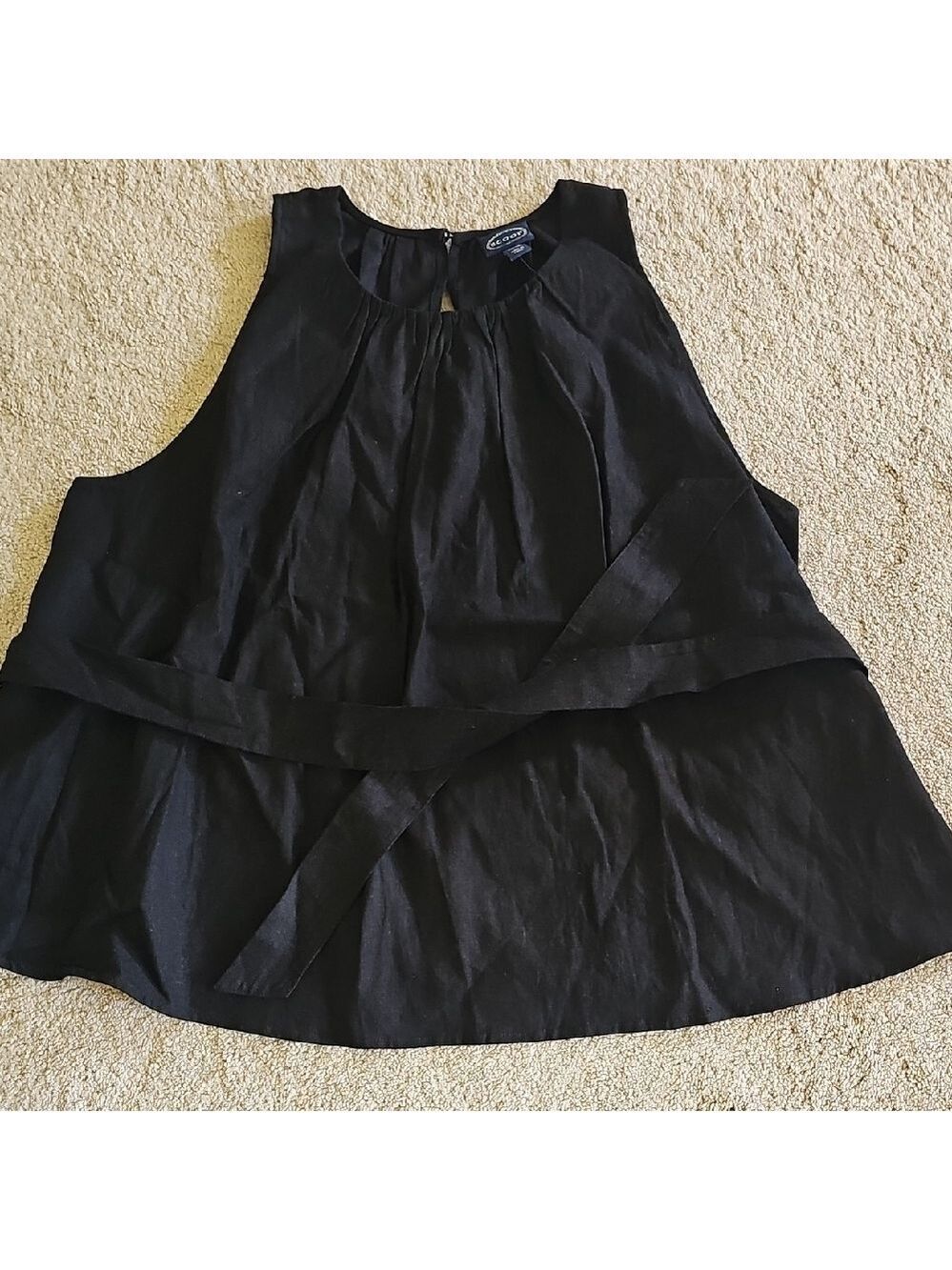 Scoop Black Sleeveless Top